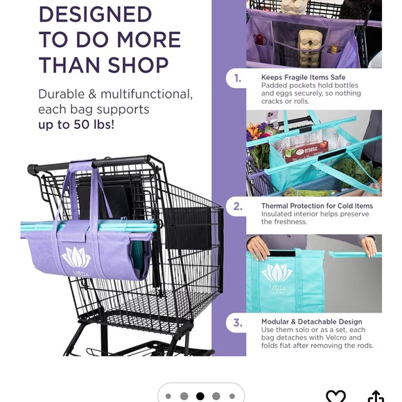 The Container Store Multi-Color Shopping Bag Set - Picture 2 of 11